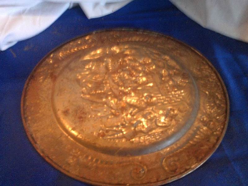vintage metal plate