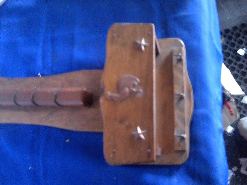 antique wooden match and key holder
