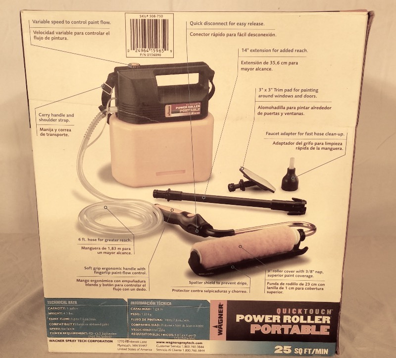 Wagner Quicktouch Portable Power Roller (new - never out of box)
