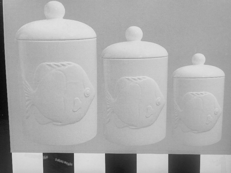 Mainstreet White Canisters, Set Of 3 (New)
