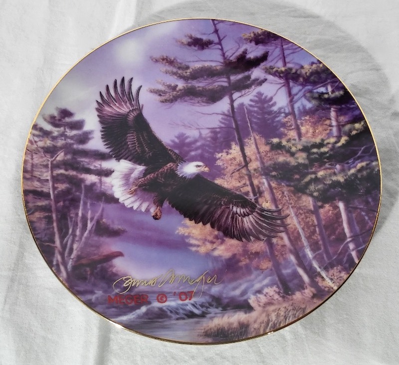 (2) James A. Meger Wild Life Gold Trimmed Plates (both plates hand signed by artist)