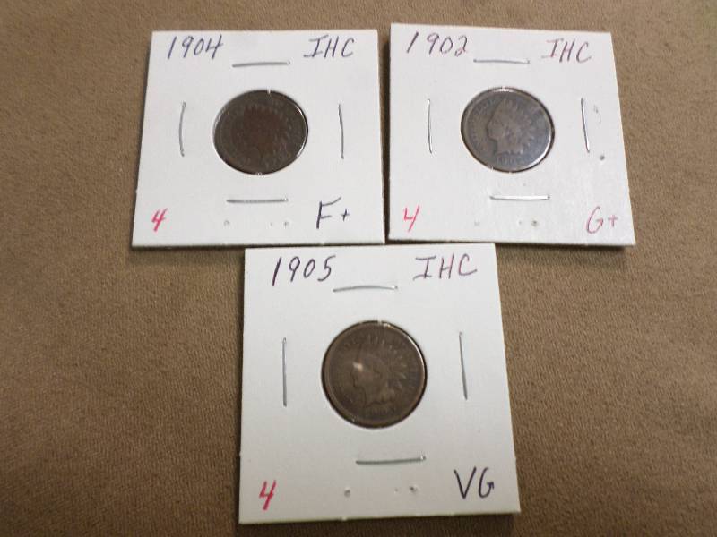 1902 G, 1904 F, 1905 VG, Indian H...