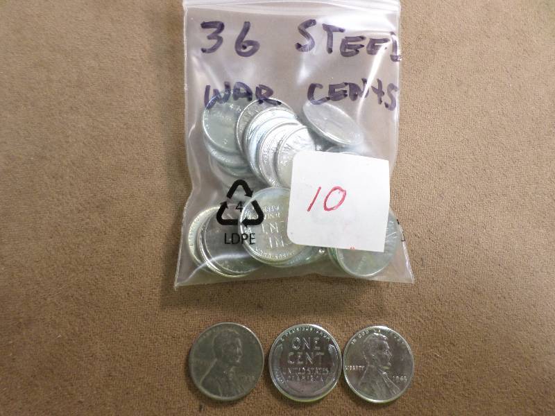 36 Mixed Steel War Cents...