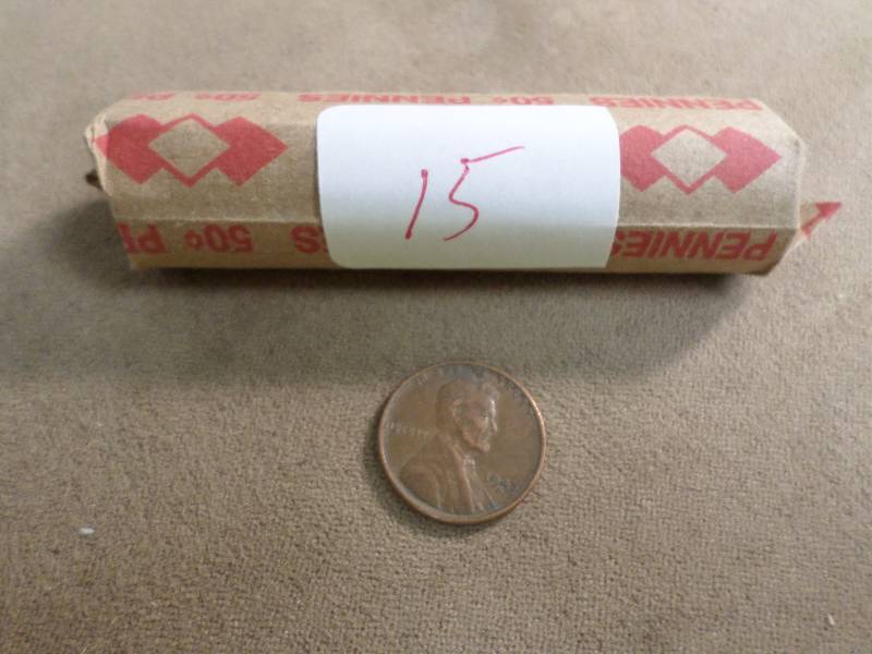 1 Roll of 50 Mixed Dates Wheat Back...