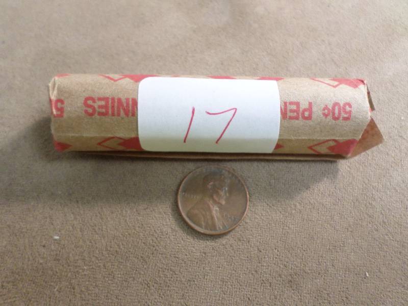 1 Roll of 50 Mixed Dates Wheat Back...