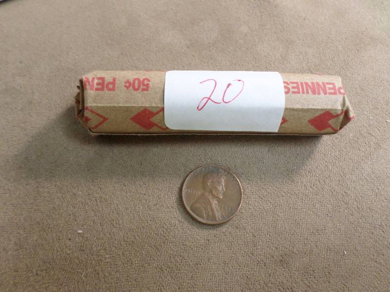 1 Roll of 50 Mixed Dates Wheat Back...