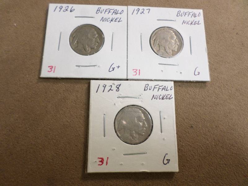 1926 G, 1927 G, 1928 G, Buffalo Ni...