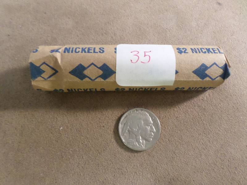 1 Roll of 40 Mixed Dates Buffalo Ni...