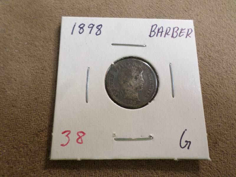 1898 G, Barber Dime...