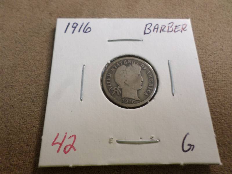 1916 G, Barber Dime...