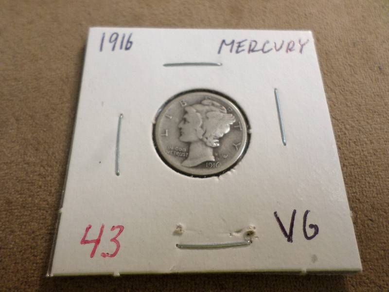 1916 VG, Mercury Dime...