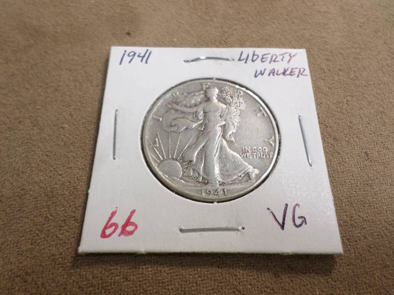1941 VG, Liberty Walking Half Dolla...