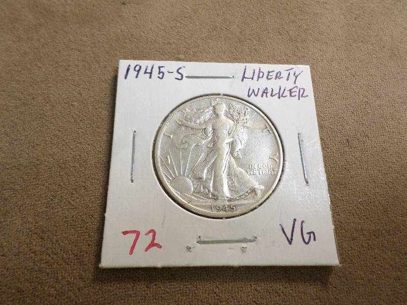 1945-S VG, Liberty Walking Half Dol...