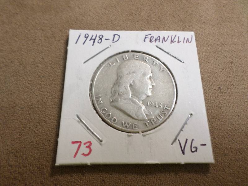 1948-D VG-, Franklin Half Dollar...
