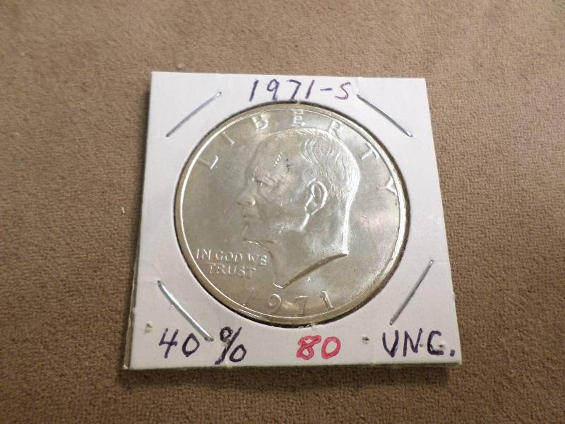 1971-S Ike Dollar, 40% Silver Unc....
