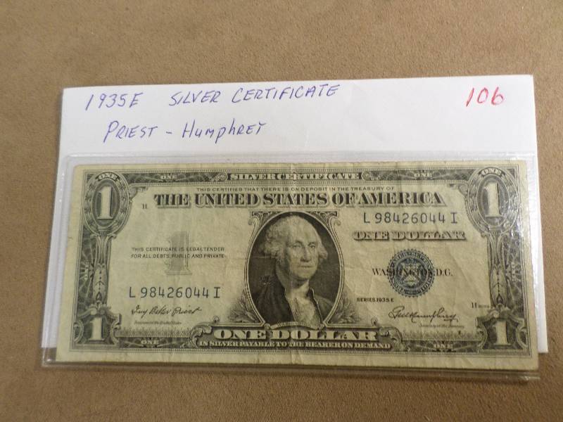 1935E Silver Certificate PriestHum...