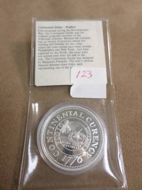 1776 Continental Dollar Proof Silve...