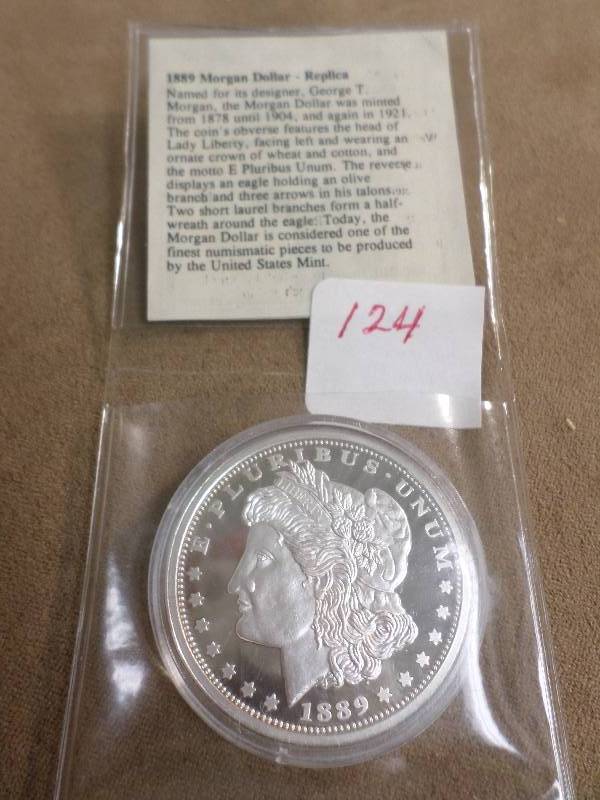 1889 Morgan  Proof Silver Plate Rep...