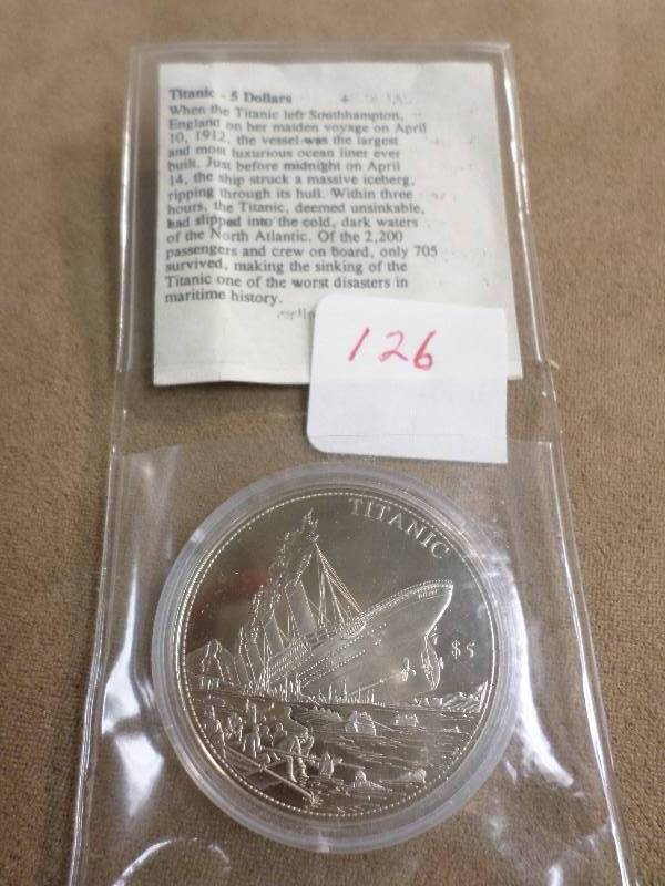 2004 Liberia Proof Titanic 5 Dollar...