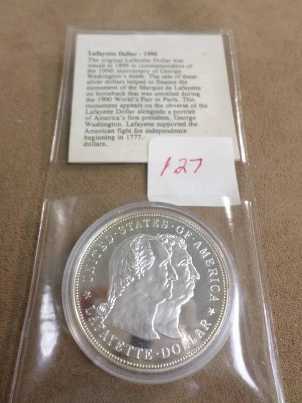 Lafayette Dollar Proof Silver Plate...