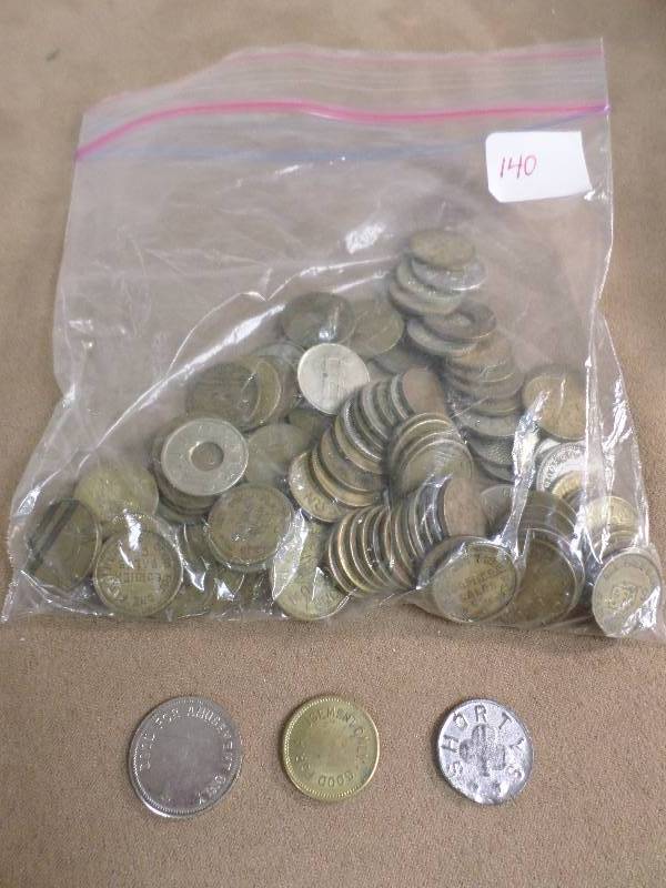 1 bag of 100 Misc trade Tokens...