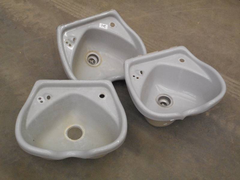 (3) Molded Plastic Salon Sinks ...