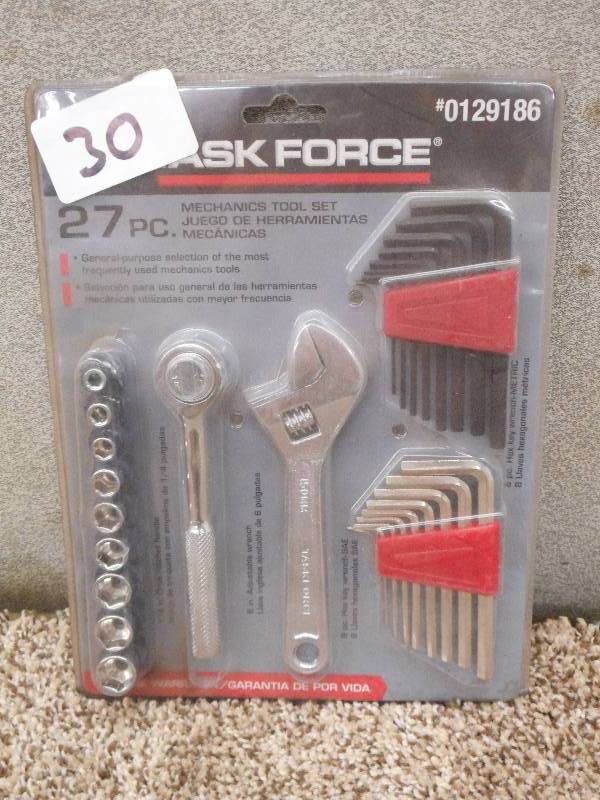 Unused TaskForce 27-Piece Tool Set ...