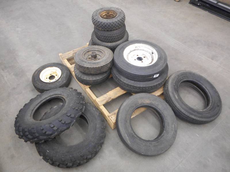 Pallet Lot (13) Misc Size Tires, T...