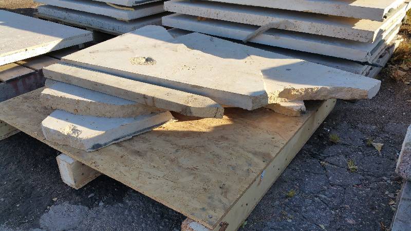 Large Limestone Square Panel - Broken