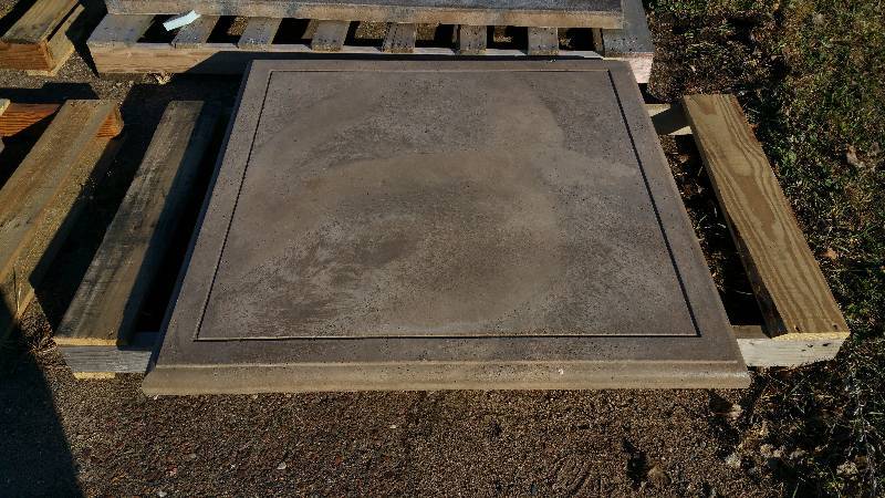 Square Textured Grooved Polished Dyed Concrete Top