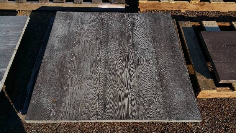 Square Weathered Wood Polished Dyed Concrete Top