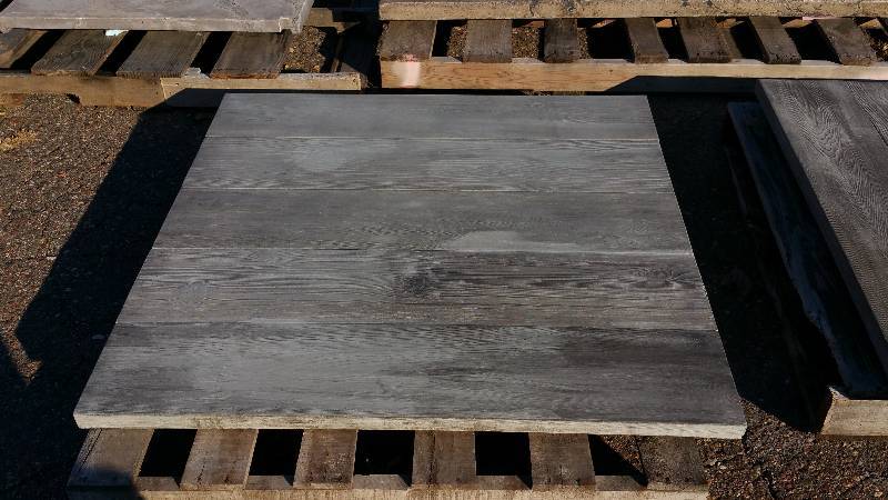 Square Weathered Wood Polished Dyed Concrete Top
