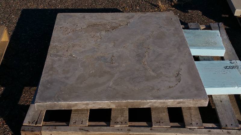 Stone Colored Polished Dyed Concrete Top