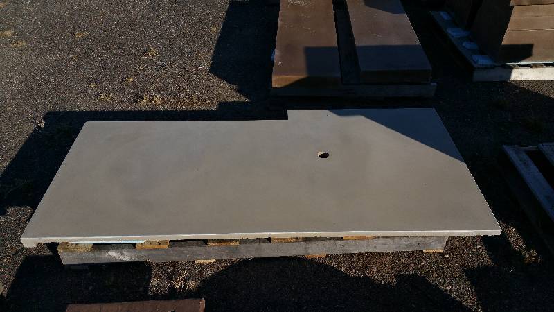 Large, Light Tan Polished Concrete Outdoor Countertop