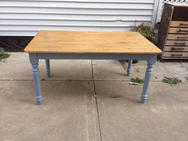 Contemporary Country House Table w Painted Legs