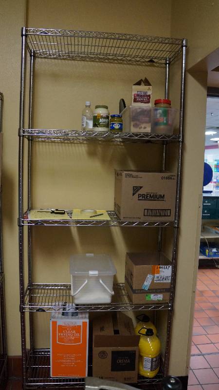 NSF Commercial Stainless Steel Metro Shelf with 5 Shelves