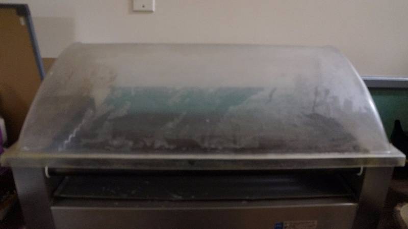 NSF Commercial Sneeze Guard for Hot Dog Roller