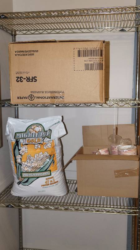 Lot of Popcorn & Popcorn Containers
