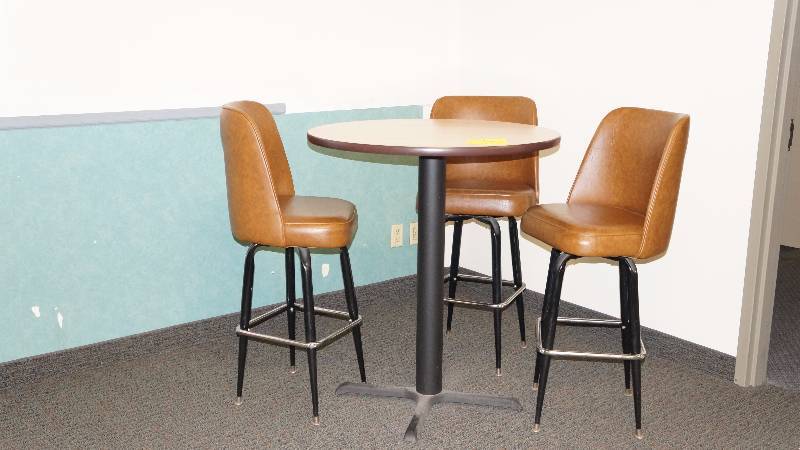 Bar Table & Set of 3 Bar Stools