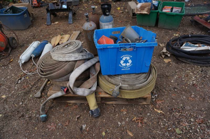 lot 23 image: 1 Large Lot of Commercial Fire Department Hose and Fittings