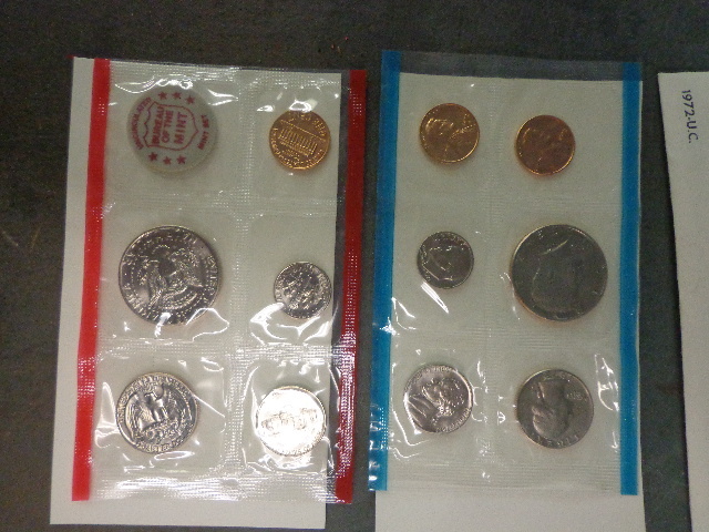 lot 59 image: 3 sets 1972 coins