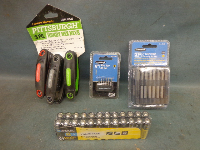 lot 175 image: 3Pc. Hex Keys & AA Batteries