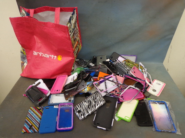 lot 208 image: Pink Bag Full Of Phone Cases