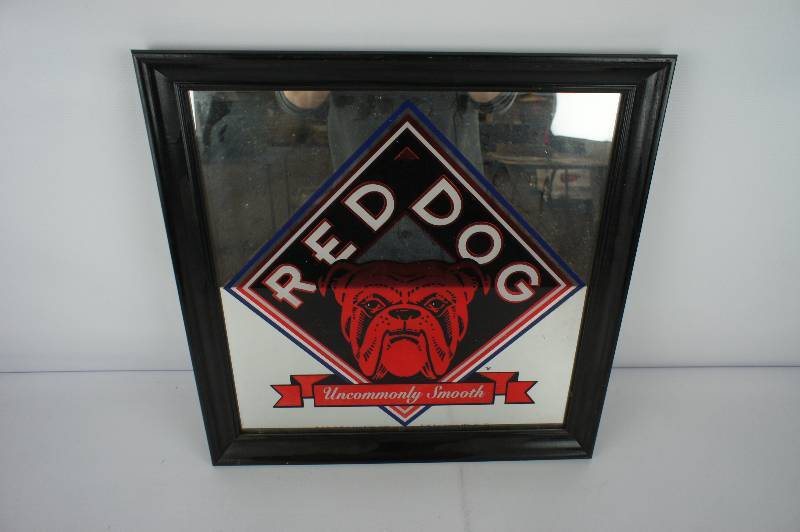 lot 17 image: Red Dog Beer Mirror
