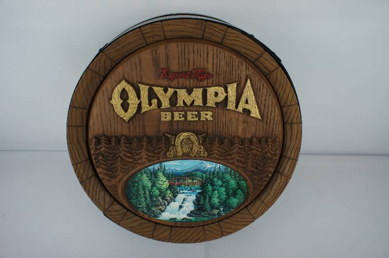lot 18 image: Olympia Barrel Head Sign
