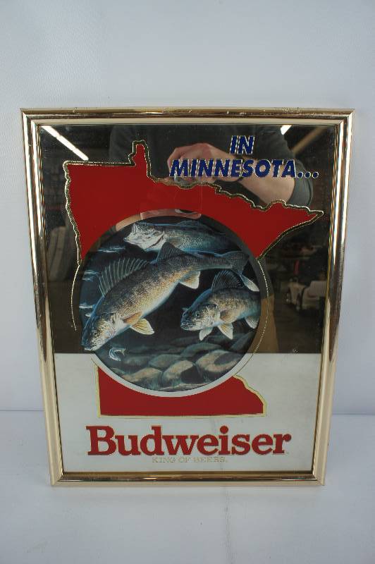 lot 46 image: Budweiser  Minnesota State Walleye Mirror