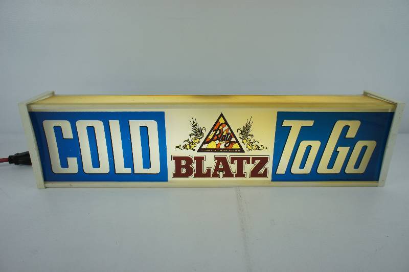 lot 61 image: Blatz Beer Off Sale Lighted Sign