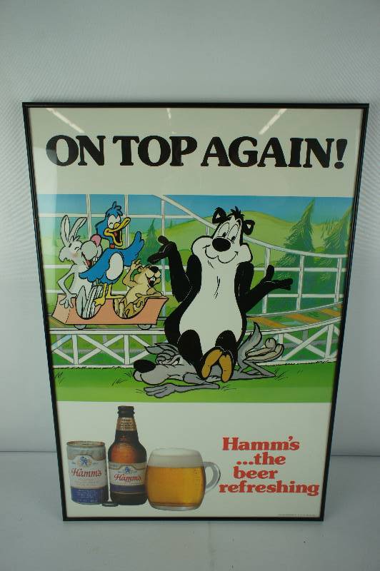lot 82 image: Hamms Beer Framed Picture On Top Again