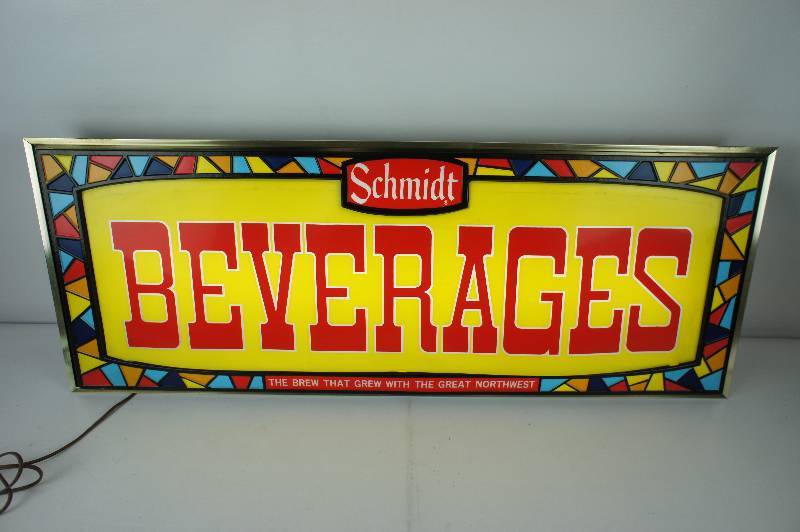 lot 99 image: Schmidt Beer Beverage Dept Lighted Sign