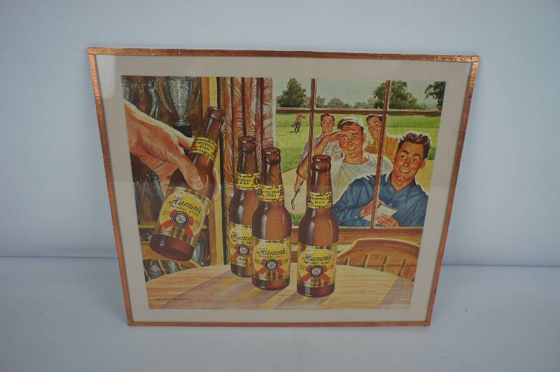 lot 108 image: Hamms 1957  Preffered Stock Framed Picture